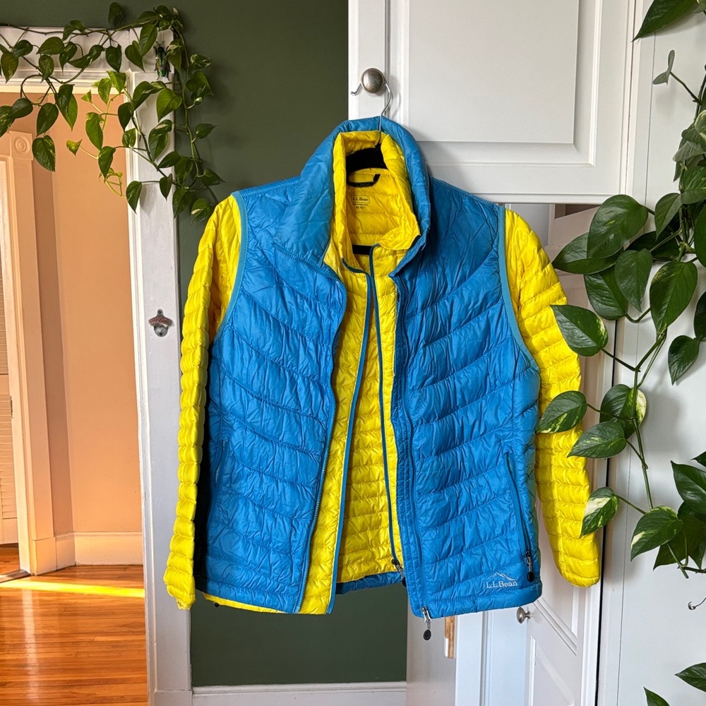 L.L. Bean Bright Blue and Yellow Jacket